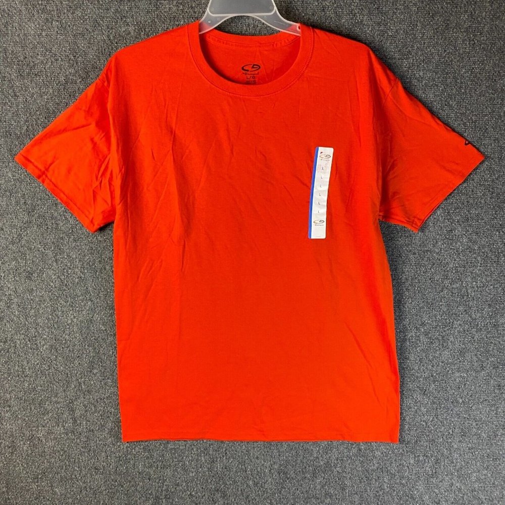 C9 by Champion T-Shirt Large Men's Short Sleeve NWD Orange 100% Cotton